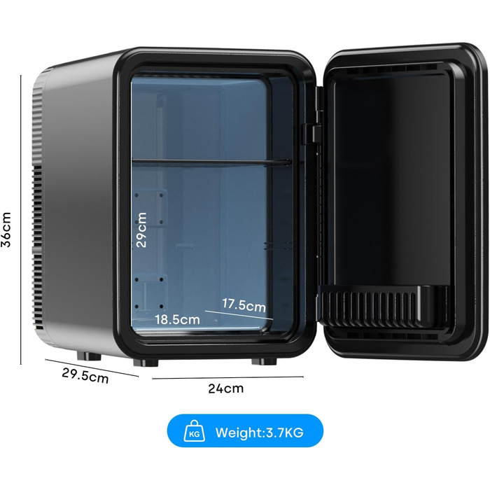 Мини-холодильник 10 л черный Enventor