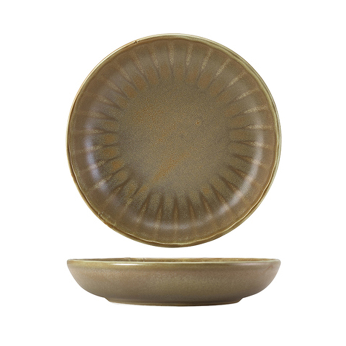 Миска Coupe с зубчатым краем 20,3 см, Terra Porcelain Matt Grey Scalloped