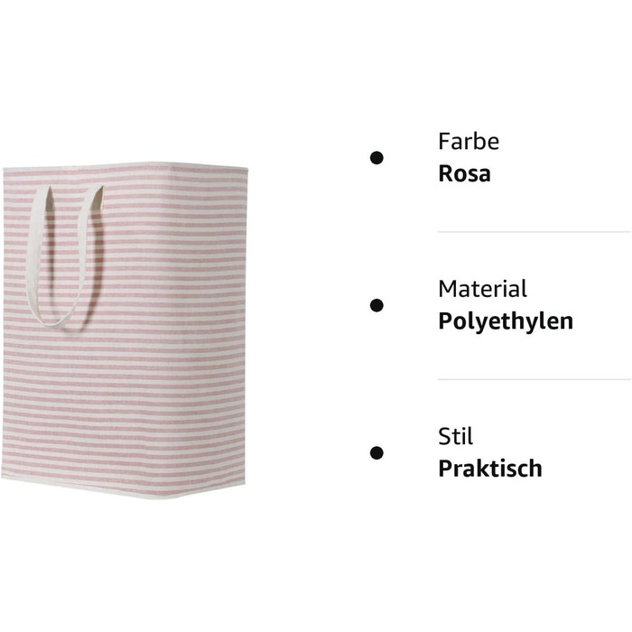 Великий органайзер для кошика для білизни Lifewit з подовженою ручкою, складний збірник білизни Кошик для зберігання білизни, портативний сортувальник білизни для білизни, одягу, ковдр, подушок, кошиків для білизни, (75 л, рожевий)