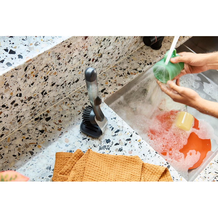 Щітка для миття посуду з дозатором для мила і металевою підставкою 28,7x9,4x9 см Joseph Joseph