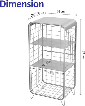 Журнальний столик APEXCHASER, приліжкова тумба, 4-рівневий журнальний столик, журнальний столик, металевий журнальний столик промислового дизайну, журнальні столики для вітальні, офісу, спальні, скандинавський стиль світло-сірий