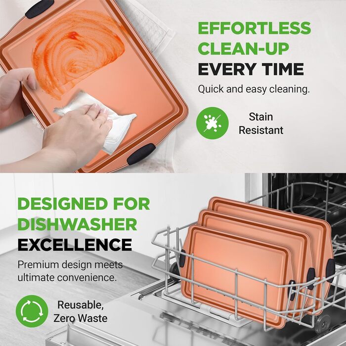 Набір форм для випікання NutriChef із 8 предметів набір форм для випікання, що включає форму для торта, деко, форму для хліба, форму для мафінів, рознімну форму, форму для піци, круглу форму для випікання та прямокутну форму для випікання. Міцні аксесуари