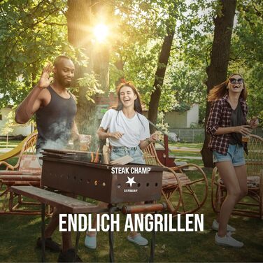 Набір виделок та ножів для стейка,  4 предмети в дерев'яній коробці Steakchamp