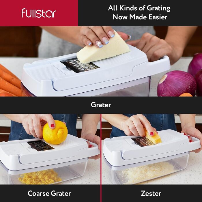 Овочерізка для овочів 9-в-1 біла fullstar
