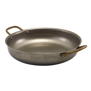 Сковорода для подачі 24.5*5 см, 1800 мл, кругла, металева, Vintage Steel, GenWare