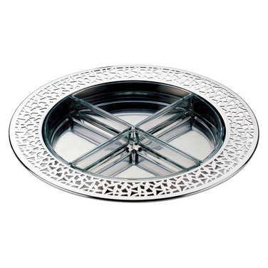 Блюдо для закусок 40,5х9 см металік Cactus Alessi