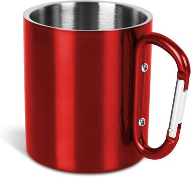 Набір вуличного посуду Normani, що складається з тарілки, чашки та столових приборів із 5 предметів із відкривачкою для пляшок із нержавіючої сталі відкритий, кемпінговий, туристичний (червоний)