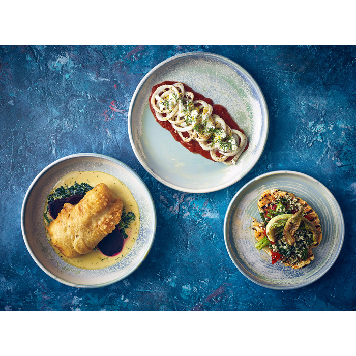 Тарілка презентаційна з бортиком 20.5хh 2.9 см, Terra Porcelain Seafoam, GenWare