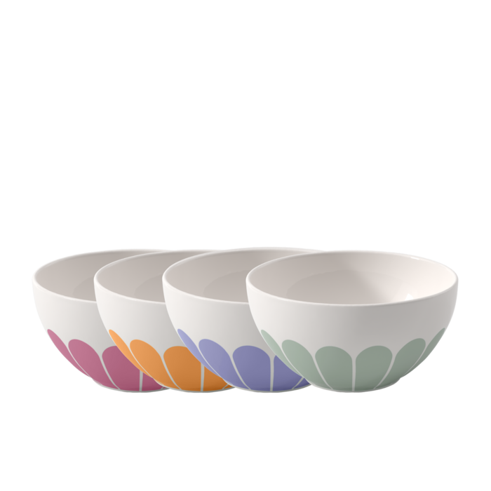 Набір з 4 піал для пластівців 430 мл, різнокольоровий Fleur Villeroy & Boch