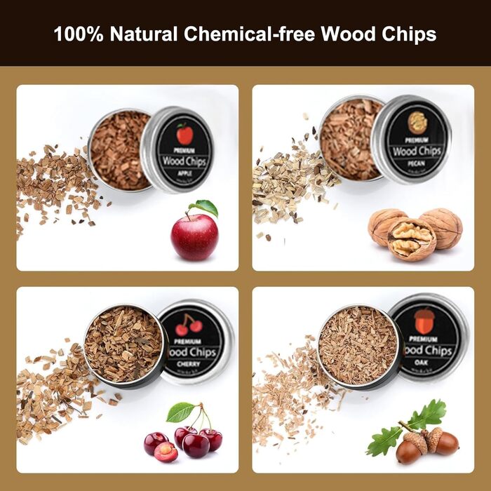 Набір для копчення коктейлів, 4 смаки, 8 предметів Ruiqas