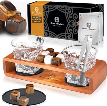 Набір келихів та каменів для віскі 12 предметів Grimm & Brothers FRANKFURT