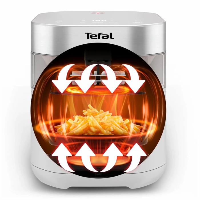 Tefal Мультипіч Easy Fry Infrared, 1500Вт, чаша-7л, сенсорне керув., 8 програм, з віконцем, пластик, світло-сірий