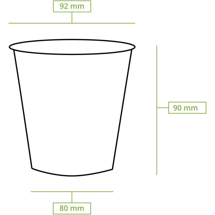 Набір паперові стаканчики для морозива 50 шт. 300 мл BIOZOYG