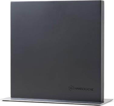 Блок для ножей магнитный из древесины акации (черная металлическая основа) Hanseküche