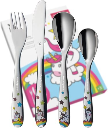 Детские столовые приборы с гравировкой единорог, 4 предмета WMF
