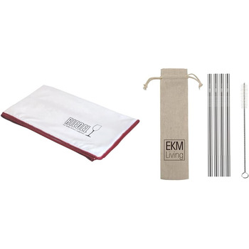 Набір серветок для чищення з мікрофібри, 3 предмети з набором трубочок для пиття, Riedel