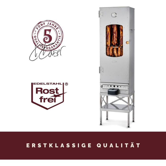 Високоякісна коптильня з нержавіючої сталі електрична 154 см KAISER
