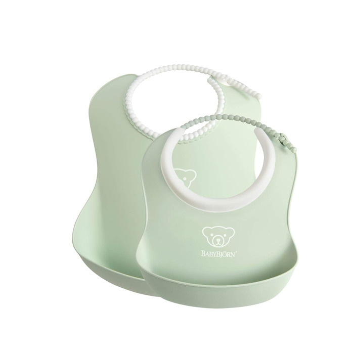 Слюнявчики для дітей 2 предмета, блідо-зелений BabyBjörn
