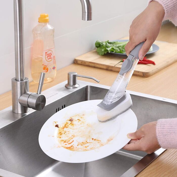 Щітка для посуду з 6 змінними головками 23,5 см AMZMUKAUP