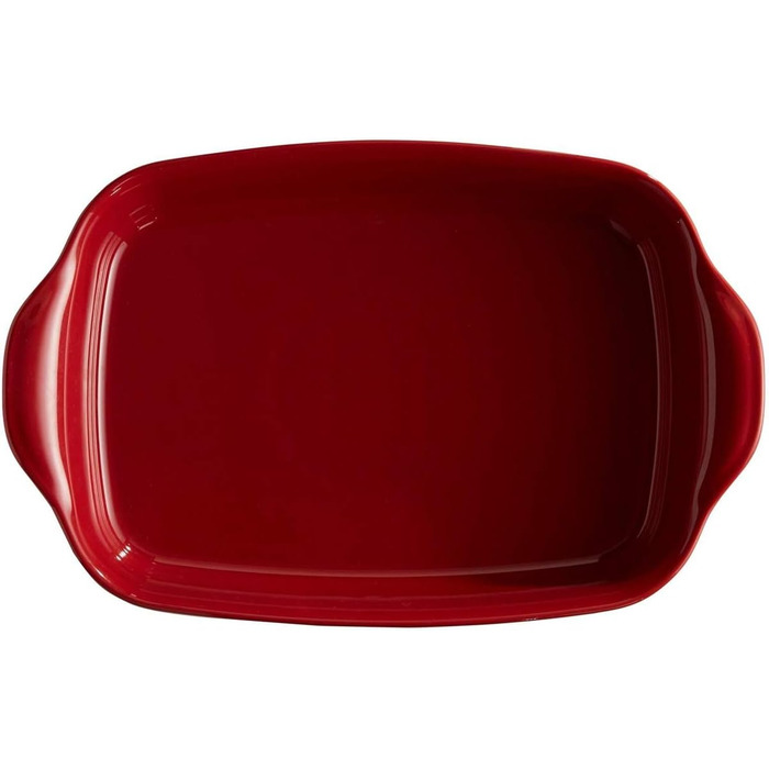 Форма для запекания керамическая прямоугольная 42x27x9 см, бордовая Emile Henry