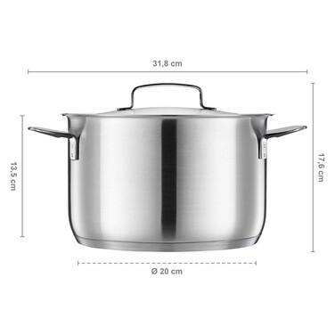 Кастрюля Fiskars All Steel 5 л матовая (1064752)