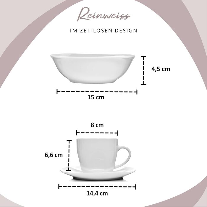 Порцеляновий набір посуду 36 шт. Bilgola Sänger
