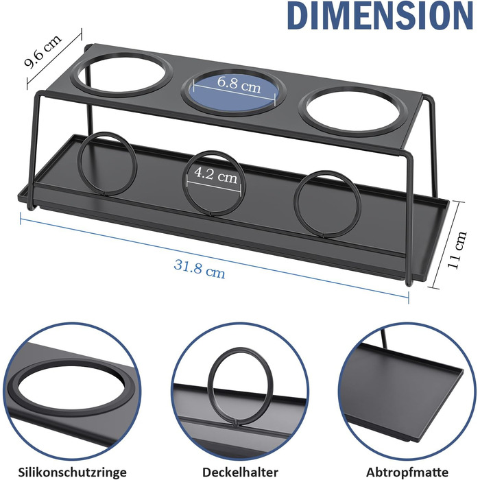 Тримач для пляшок 31,8 х 11 см чорний APEXCHASER