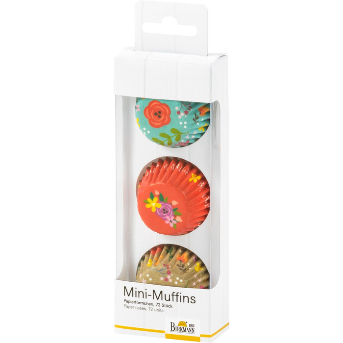 Набір форм для випічки для міні-маффинов, 72 шт, Be Happy Smile RBV Birkmann