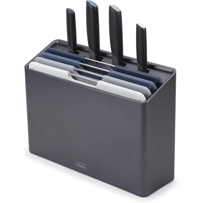 Набір обробних дощок та ножів, 8 предметів в корпусі, сірий Folio Plus Joseph Joseph