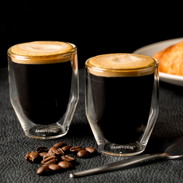 Набір чашок із подвійними стінками CreativeTops FIKA, скло, 70 мл, 2 шт.