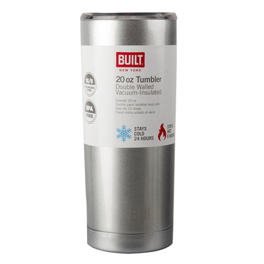 Термокухоль дорожній металевий Built Silver, з подвійними стінками, срібний, 500 мл