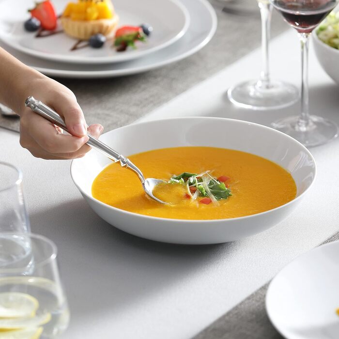 Набір посуду на 6 персон, 24 предмети, білий Amelia MALACASA