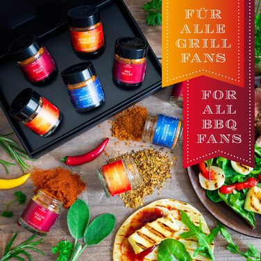 Класичний набір спецій Hallingers - Подарунковий набір спецій ручної роботи, 12 спецій з усього світу (Набір) - Літній подарунок та ідеальний подарунок для барбекю День народження, вітання, новоселення, річниця, безкоштовні класичні спеції., 12 спецій (73