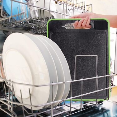 Разделочная доска с функцией размораживания Frost Away 36,5 х 25 см черный/зеленый HENGBIRD