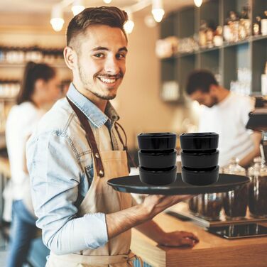 Пепельница 6 шт 10,5 см черная Generisch