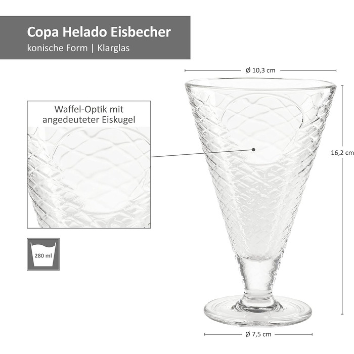 Набір креманок для морозива 6 шт. 340 мл MamboCat