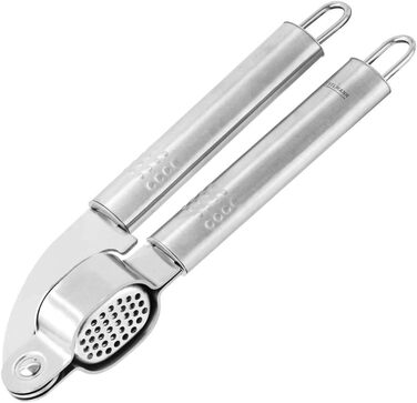 Відкривачка Fackelmann OVAL GRIP, практична відкривачка для консервів з нержавіючої сталі, універсальна відкривачка з ергономічною ручкою (колір сріблястий), кількість ука (19 x 5,5 x 3 см)