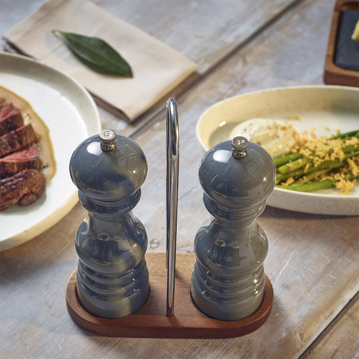 Мельница для соли и перца, 17.5 см, серая, GenWare