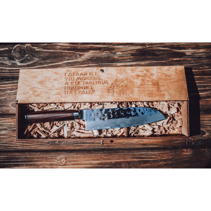 Ніж із дамаської сталі 17 см Santoku professional GRILLI