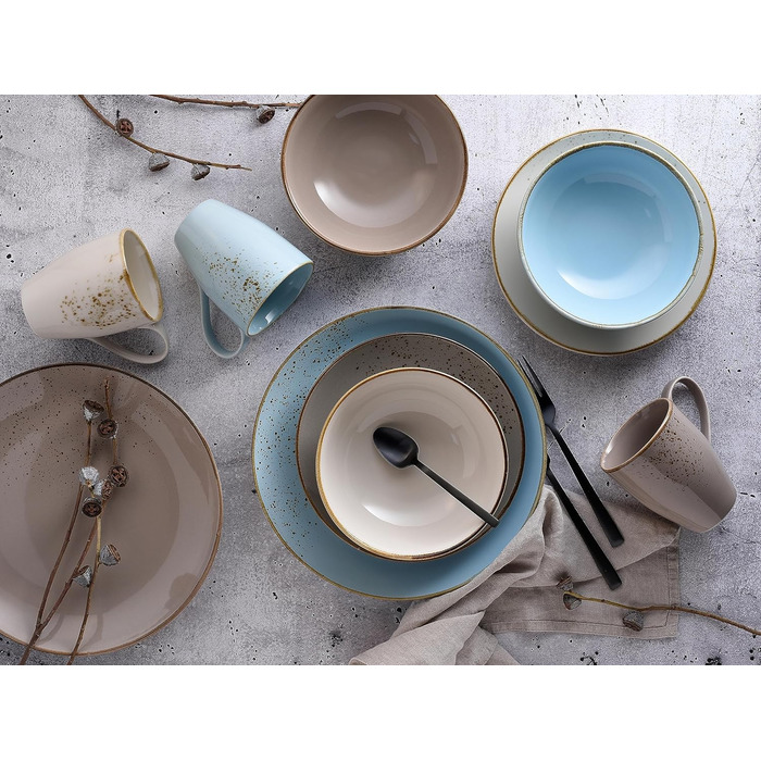 Набір посуду на 4 персони, 16 предметів, різнокольоровий Scandic Nature Collection Creatable