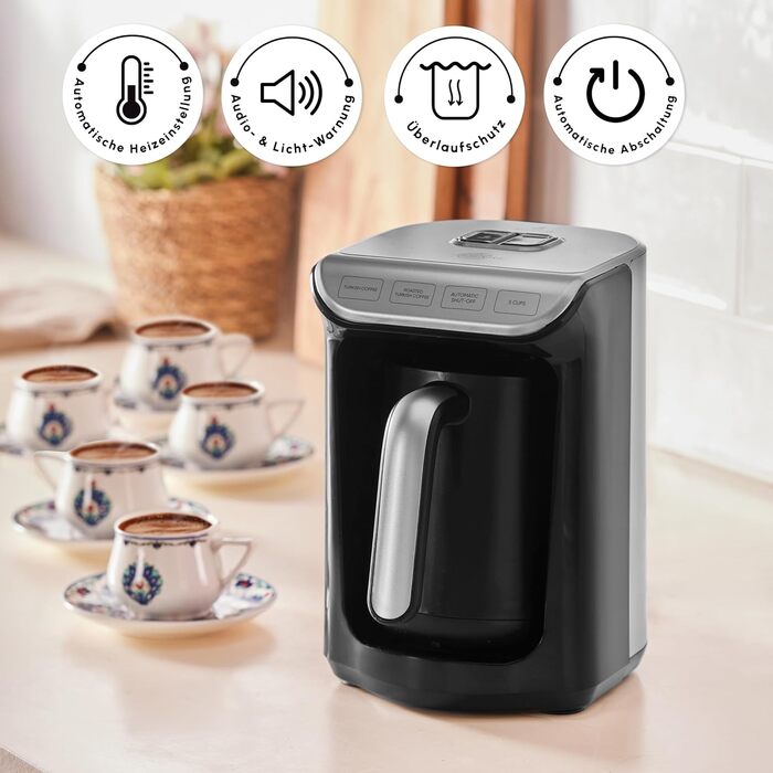 Турецька кавоварка ємність 5 чашок, 535 Вт KARACA