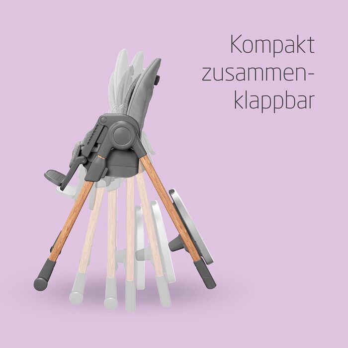 Дитячий стільчик для годування від 0 до 14 сірий Minla Maxi-Cosi