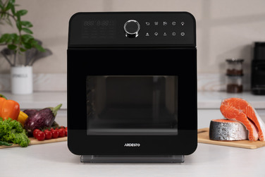 ARDESTO Мультипіч, 2250Вт, об'єм-15л, сенсорне керування, функція приготування на пару, 40-220°C, метал/пластик, біло-чорний