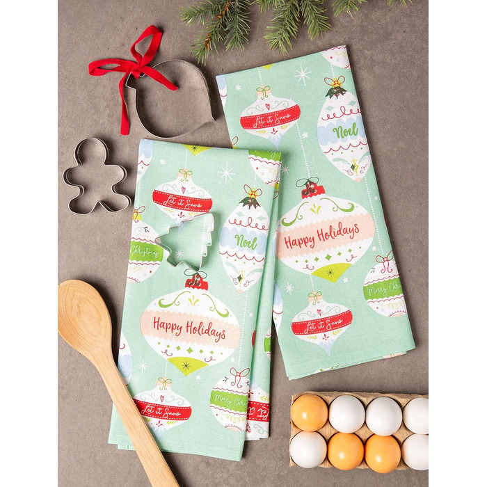 Набір кухонних рушників своїми руками, різдвяні рушники для випічки, приготування їжі та розваг, 18&quot x 28&quot, Tree Farm, 2 шт. (вінтажні прикраси)