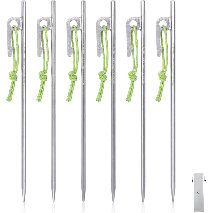 Титановые колышки для походов на открытом воздухе 6 шт. iBasingo