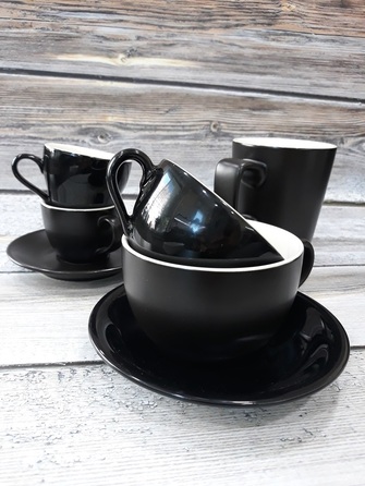 Чашка 175 мл, черная матовая, Color Tea, GenWare