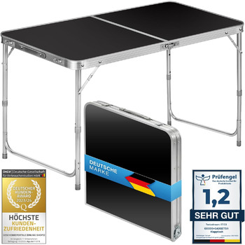 Стіл для кемпінгу 120 х 60 см чорний GOODS+GADGETS