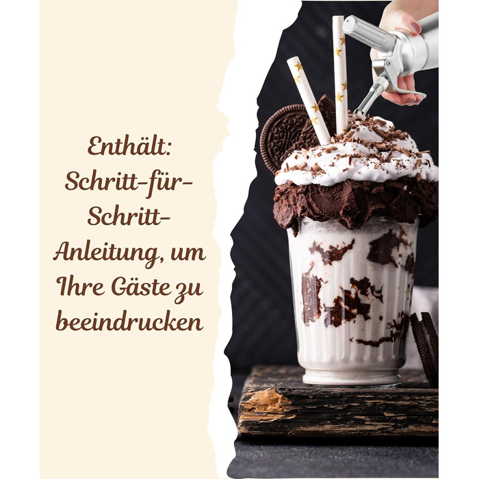 Диспенсер для вершків з 3 декоративними насадками 500 мл Runesol