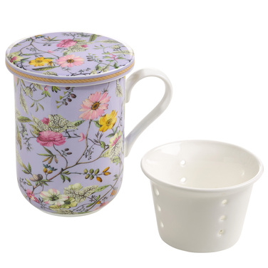 Кружка для заваривания чая Maxwell Williams Winter Bloom KILBURN, фарфор, 11 х 8,5 х 11 см, 340 мл