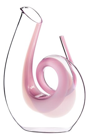 Декантер Curly pink 1400 мл, кришталь, ручна робота, Riedel